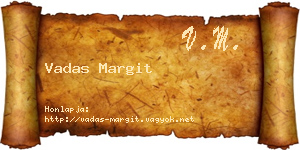 Vadas Margit névjegykártya